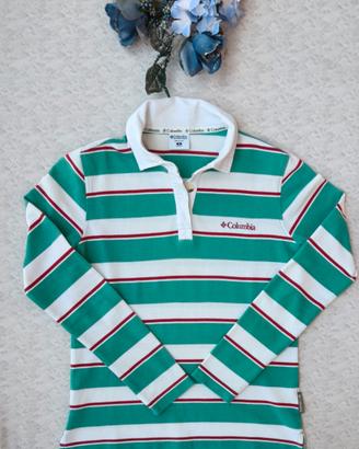 Polo-Manica Lunga-Donna-Columbia-M-a righe!