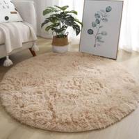 Tappeto tondo beige rotondo moderno tondo