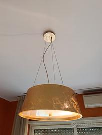 Lampadario in foglia d'oro