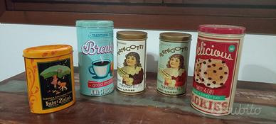 barattoli in latta retrò 