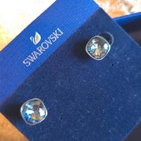 Orecchini lobo swarovski blu originali