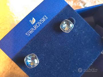Orecchini lobo swarovski blu originali