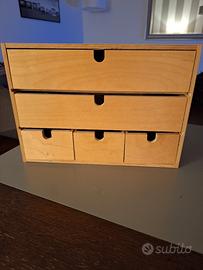 cassettiera scrivania legno