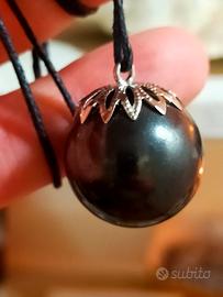 Ciondolo a sfera in Shungite 