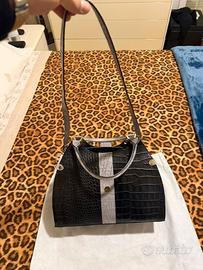 Borsa vera pelle martellata made in italy