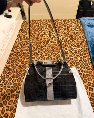 Borsa vera pelle martellata made in italy