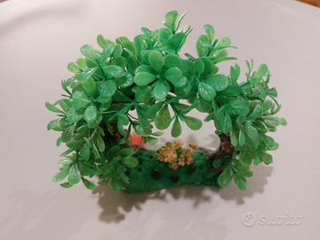 Pianta plastica acquario