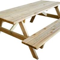 TAVOLO PICNIC LEGNO CAMPEGGIO 170x180x70 cm