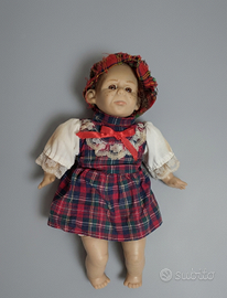 Bambola Vintage 25 cm in Gomma/Plastica