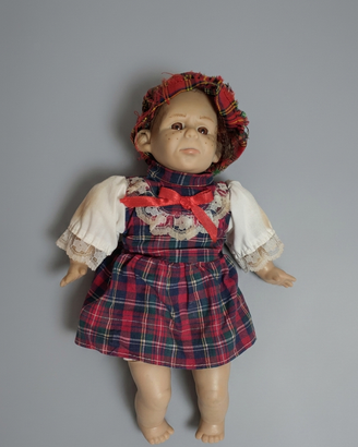 Bambola Vintage 25 cm in Gomma/Plastica