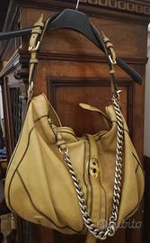 Borsa burberry originale pelle marrone chiaro
