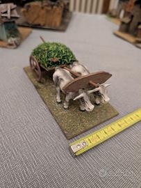 statuine presepe vintage natale (carro buoi)