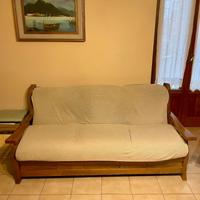 Divano, poltrona e tavolino legno