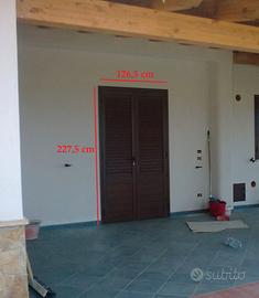 Portafinestra + persiana in legno - alluminio