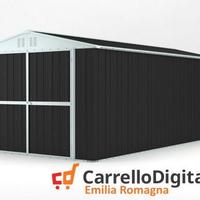 Box garage auto in Acciaio 327x611cm 19mq nero