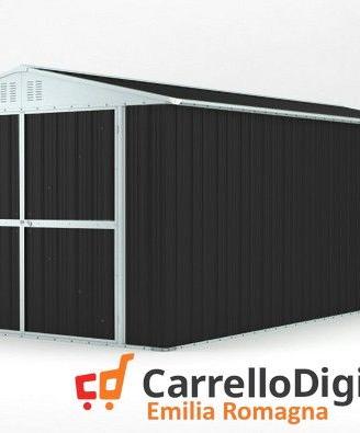 Box garage auto in Acciaio 327x611cm 19mq nero