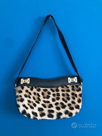 Borsa vintage anni 60 - Pelo e pelle nera