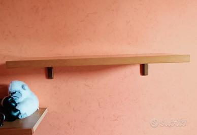 Mensola legno di rovere+staffe e copri staffe