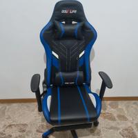 Sedia poltrona gaming ergonomica regolabile