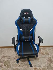 Sedia poltrona gaming ergonomica regolabile