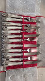 Set Posate Frutta/Dessert Vintage Argentato
