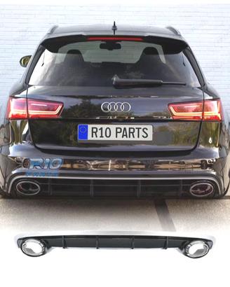 DIFFUSORE AUDI A6 4G 15-18 LOOK RS + TERMINALI DI 