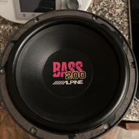 subwoofer alpine 600 watt 25 cm 4ohm MADE IN JAPAN