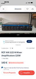 Mixer amplificatore rcf am1122n