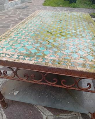 Tavolo marocchino, in ferro battuto