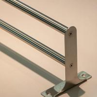 Porta asciugamani doppio da parete in acciaio inox