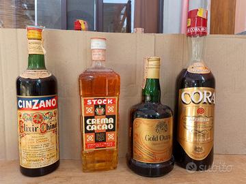 collezione bottiglie vintage liquore misti 
