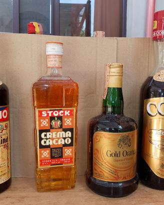 collezione bottiglie vintage liquore misti 