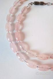 Collana con quarzo rosa Vintage