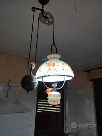 lampadario con carrucola 