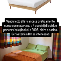 Letto alla francese 140*190 + materasso come nuovo