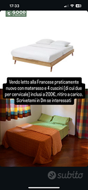 Letto alla francese 140*190 + materasso come nuovo