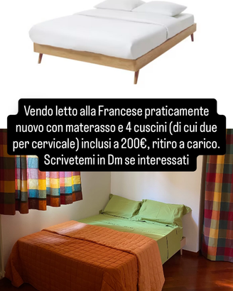Letto alla francese 140*190 + materasso come nuovo