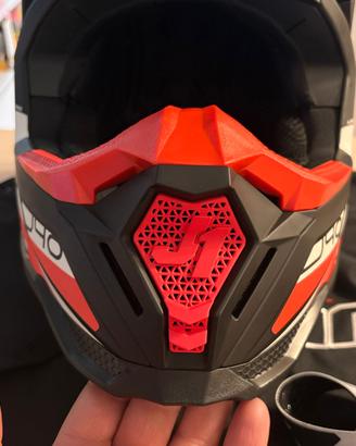 casco moto con maschera