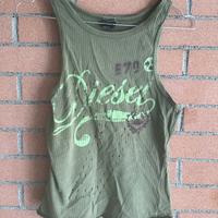 Canottiera Diesel verde militare
