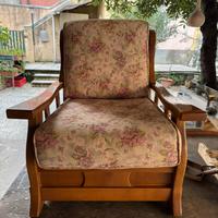 Poltrona vintage in legno massello – anni ’50/’60