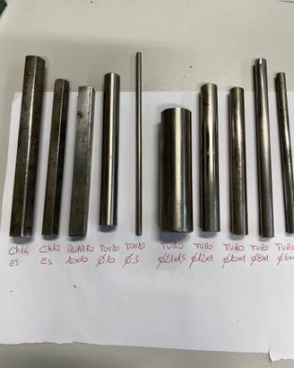 10 barrette inox per tornitura