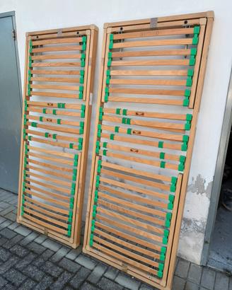 Coppia di reti singole regolabili su testa e piedi