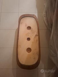 candela gigante con legno massello