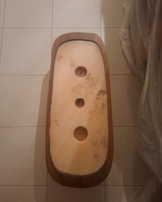 candela gigante con legno massello