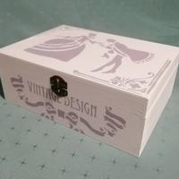 Cofanetto portagioie, trucchi - legno shabby