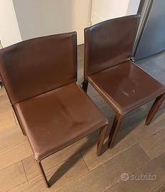 Sedie Cattelan in cuoio