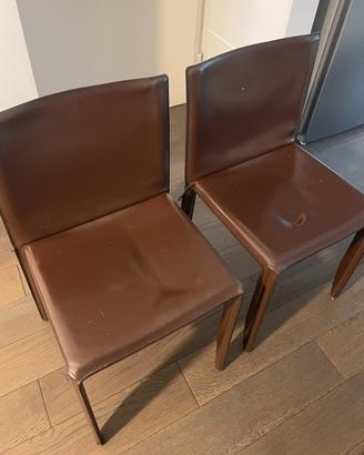 Sedie Cattelan in cuoio