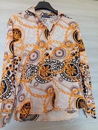 camicia beige e oro - donna