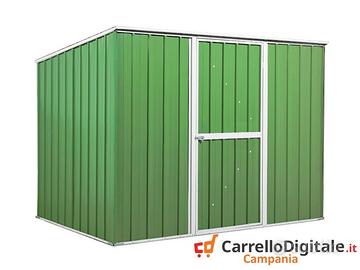 Casetta box giardino Acciaio 260x185 verde chiaro