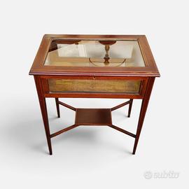Antico mobiletto vetrinetta Eduardiano fine 800